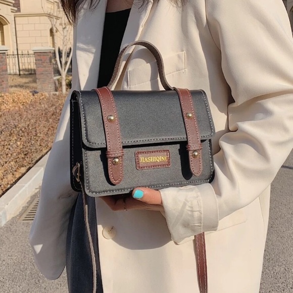 Black and Brown Crossbody Bag - Picture 2 of 4